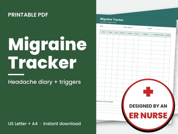 Migraine Tracker printable